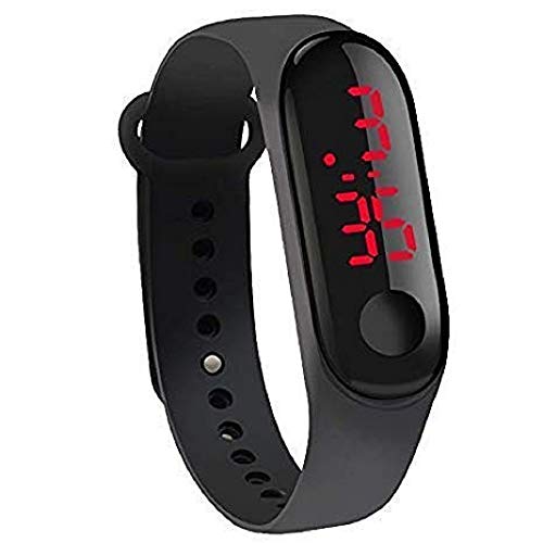 Product Cover Saving Store LED Digital Silicone Black Good Looking Boy's and Girl's Watch