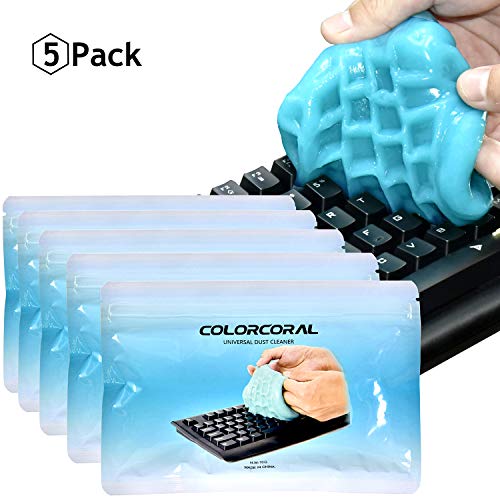Product Cover Cleaning Gel Universal Cleaning Gel for Keyboards, Car Dash, Printers, Calculators, Speakers, Air-conditioners and Other Appliances (5 Pack)