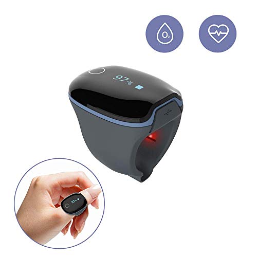 Product Cover Health Ring Tracker, Oxygen Levels Heart Rate Monitor w Vibration Feedback Free APP PC Report for Sleep Fitness Aviation Wellness Use
