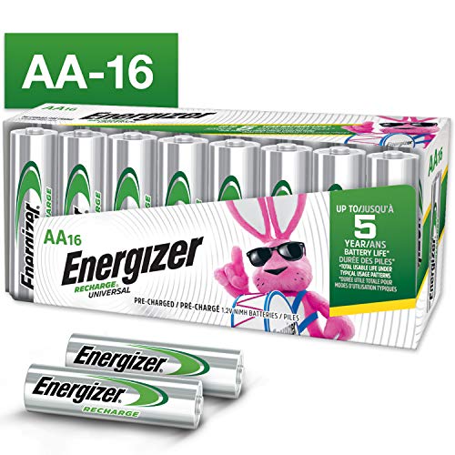 Product Cover Energizer Rechargeable AA Batteries (16-Pack) Pre-Charged, 1.2V Nimh 2, 000 mAh Rechargeable Batteries, 16 Count