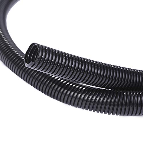 Product Cover Alex Tech 25ft - 3/4 inch Split Wire Loom Tubing Wire Conduit - Black