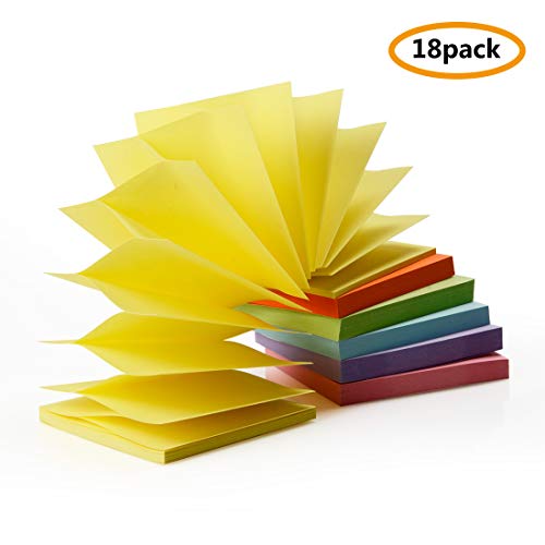 Product Cover Pop Up Sticky Notes Self Stick Notes 90Sheets/Pad 3x3 inch 18 Pads/Pack 1620 Sheets Total Individual Package