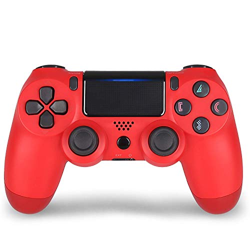 Product Cover Wireless Controller for PS4, Remote for Sony Playstation 4 with Charging Cable (Red) New Model