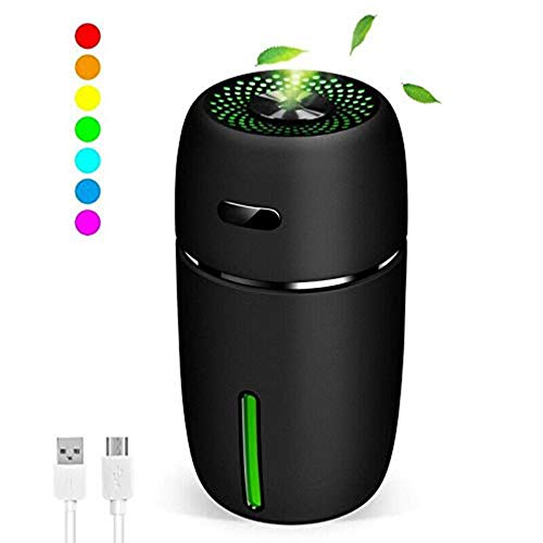 Product Cover DYTesa Mini USB Air Humidifier Aroma Diffuser Car Essential Oil Air Purifier with LED Black