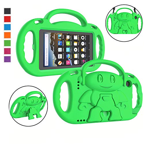 Product Cover LTROP Kids Case for All-New Kindle Fire 7 Tablet (9th Generation - 2019 Release) - Shockproof Handle Friendly Kids Stand Case with Shoulder Strap for Amazon Fire 7 2019 & 2017 (7