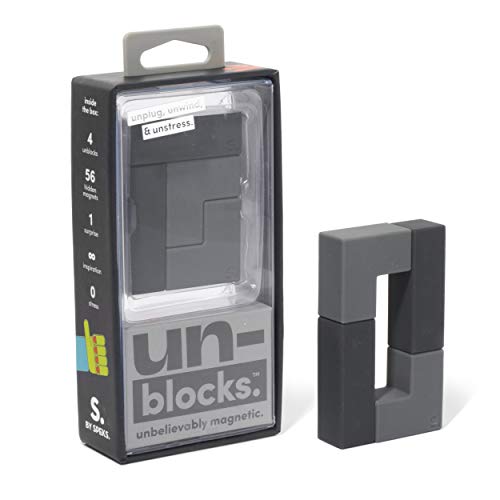 Product Cover Speks Unblocks Black Set of 4 Unbelievably Magnetic Stress Relief Blocks for Kids and Adults