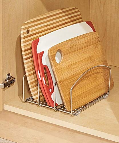 Product Cover Xllent Eoan International Cookware Organizer Rack for Kitchen Cabinet, Pantry and Shelves - Organizer Holder with Three Slots for Cookie Trays, Muffin Tins, Bread Pans, Cutting Boards