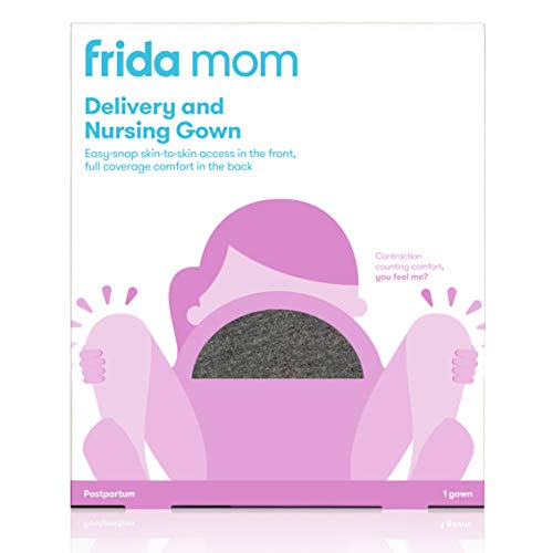 Product Cover Labor and Delivery Gown by Frida Mom| Easy-Snap, Tagless, Skin-to-Skin Access for Nursing and Full Coverage in The Back