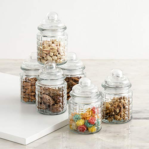 Product Cover Home Centre Marley-Mimosa Round Storage Jar Set- 6 Pcs - 500ml - Transparent