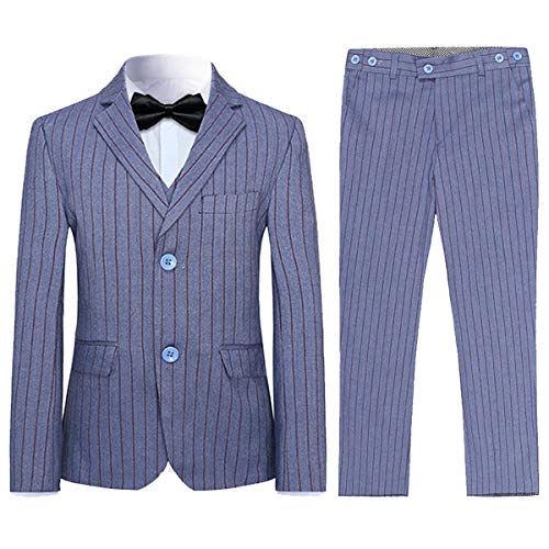 Product Cover Boys Plaid Suits 3 Pieces Suit Set Blazer Vest Pants Formal 7 Colors for Wedding Party