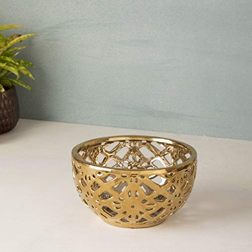 Product Cover Home Centre Stellar Celestial Cut Work Bowl - Gold