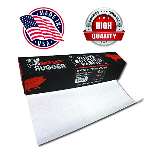 Product Cover White Butcher Paper Dispenser Box (17.25 Inch by 175 Feet Roll) - Leakproof Food Grade Meat Packing and Wrapping Paper, Unbleached and Uncoated