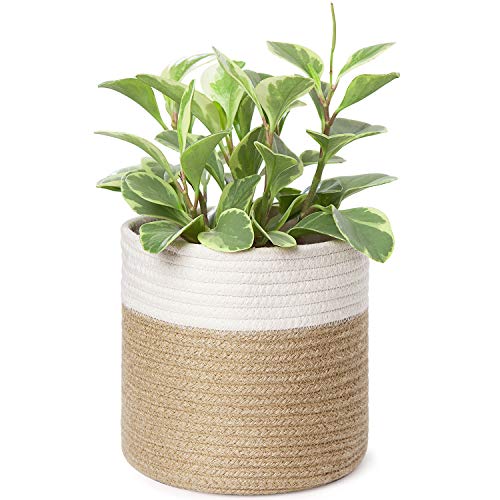 Product Cover Dahey Cotton Rope Plant Basket Small Woven Storage Basket for Up to 7