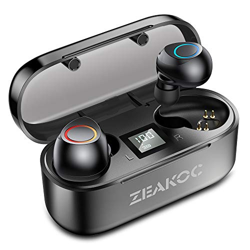 Product Cover ZEAKOC True Wireless Earbuds TWS Stereo Bluetooth 5.0 Headphones with Qualcomm CSR APTX Chipset CVC8.0 Noise Cancelling in-Ear Earphone IPX5 Waterproof 40H Playtime Sports Earpiece with Charging Case