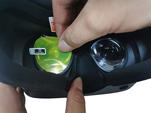Product Cover 3 Packs Lens Film for Oculus Rift S Headset Lens Screen Protector for Oculus Rift S Curved Lens, Flat But Soft-Clear (for Oculus Rift S)