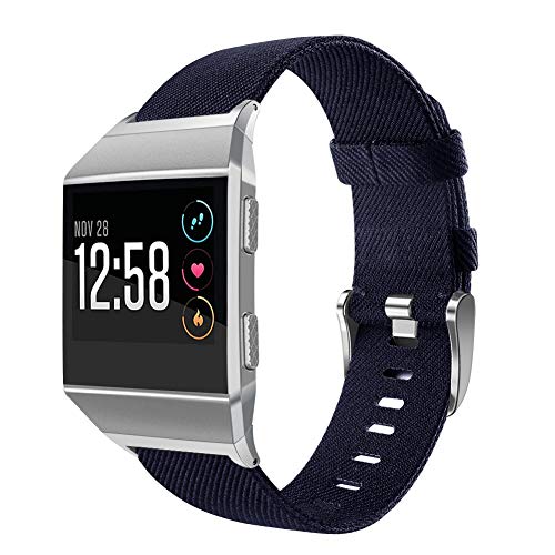 Product Cover OenFoto Sport Bands Compatible Fitbit Ionic, Adjustable Nylon Wristband Replacement Watch Band Strap Accessory Bracelet for Fitbit Ionic Smart Watch, Large Small