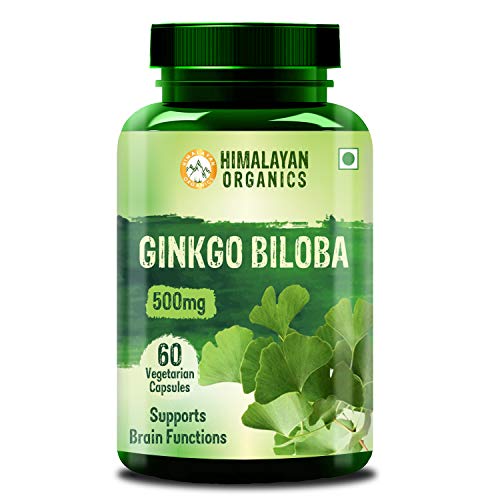 Product Cover Himalayan Organics Ginkgo Biloba for Healthy Brain Functions - 500mg Veg Capsules