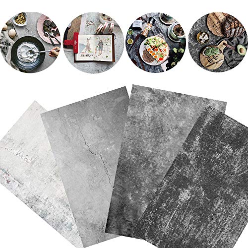 Product Cover Evanto 2 Rolls of Flat Lay Photography Background Paper with 4 Designs for Food, Jewelry, Cosmetics, Product Display