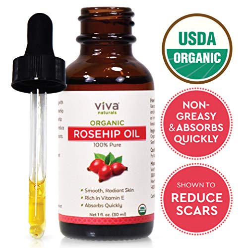 Product Cover Organic Rosehip Seed Oil for Face - 100% Pure Cold Pressed Facial Oil, Reduces the Appearance of Scars, Natural Non-Greasy Moisturizing Serum for Dry and Sensitive Skin, 1 oz