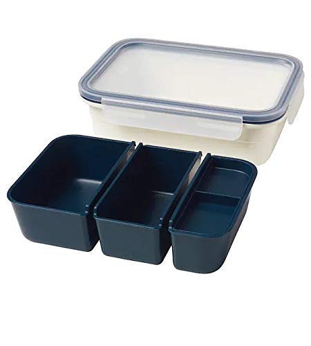 Product Cover IKEA 365+ Lunch Box with Inserts, Rectangular, 1.0 l (34 oz), Blue with TSS Cotton Balls(5 Pieces)