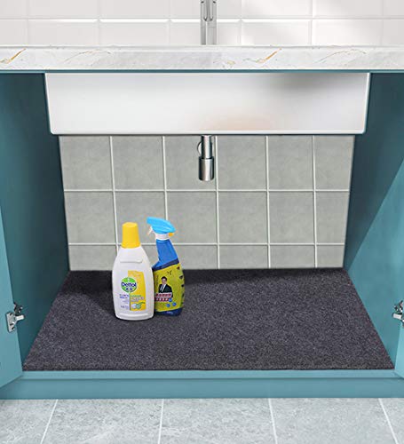 Product Cover Sensko Under sink mat, kitchen cabinet mat, easy to cut-waterproof and oil-proof, easy to clean-Washable, environmental protection Kitchen mat (23.8in×36in)