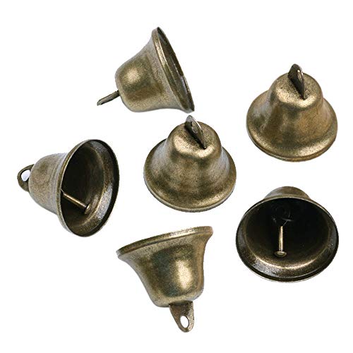 Product Cover 40PCS 38mm/1.5inch Vintage Bronze Jingle Bells for Dog Potty Training, Housebreaking, Making Wind Chimes,Christmas Bell and etc