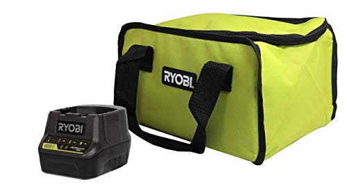 Product Cover Ryobi P118B 18V Battery Charger and Soft-Sided Power Tool Bag with Cross X Stitching and Zippered Top, Bundle (Charger w/Bag)