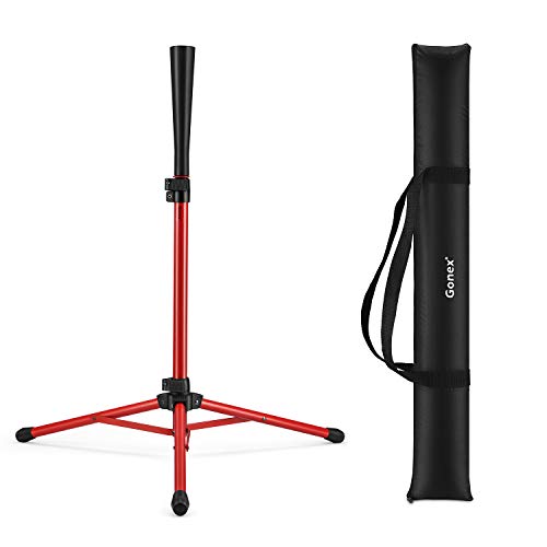 Product Cover Gonex Baseball Batting Tee for Kids Women & Men Travel Tee Ball Tripod for Baseball Practice Training Aid, Softball T-Ball Hitting Tee for Youth & Adult, Collapsible Portable, with Carrying Bag