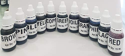 Product Cover Alpha System Epoxy Transparent Dyes Colorant (Alcohol Based) Set of 16 pcs. of 15 ml. Each