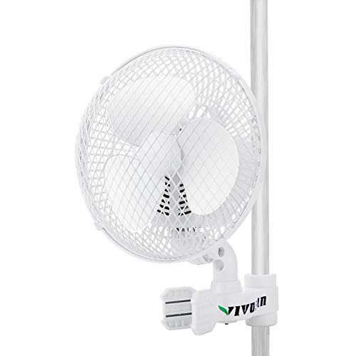 Product Cover VIVOSUN Patented 6 Inch Clip on Oscillating Fan Fit for 0.59 to 1 Inch Grow Tent Pole with 2-Speed Control
