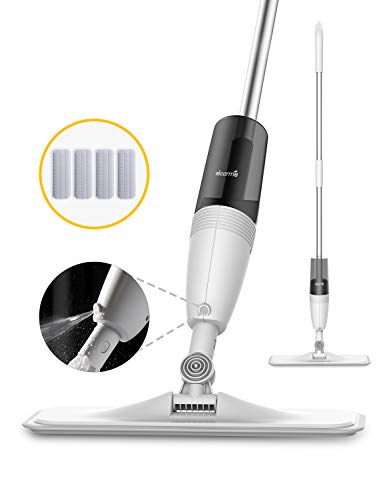 Product Cover DEERMA Spray Mop for Hard Floor Cleaning with Microfiber Mop Pad Refills and 350ml Water Tank, 360° Rotation Flat Mop for Home Kitchen Hardwood Laminate Wood Ceramic Tile Floor, 4 FREE Mop Pad Refills