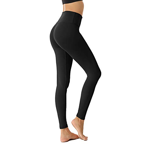 Product Cover High Waisted Leggings for Women-Soft Opaque Slim&Tummy Control Pants for Yoga Running Biking Casual and Dressy- One/Plus Size. (Black, Plus Size (US 12-24))
