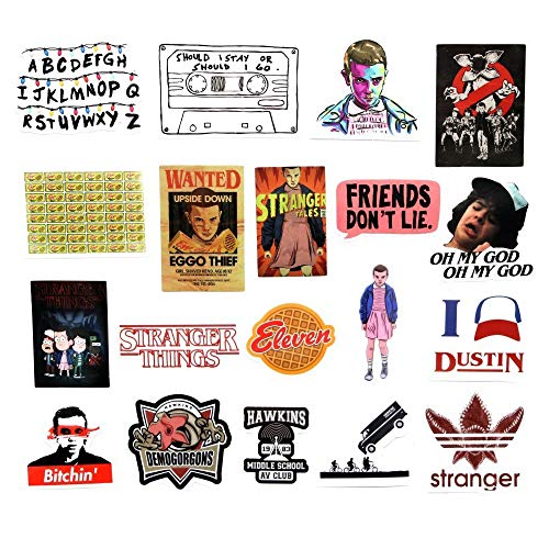 Product Cover Laptops Sticker,Stranger Things Stickers for Water Bottles, Waterproof Vinyl Decal Sticker for Phone, Computer, Hydro Flasks, Cars, Bicycles, Mac Book, PS4, Xbox ONE 19Pcs ...