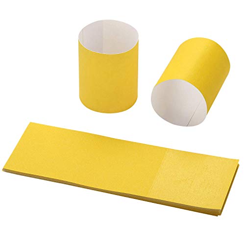 Product Cover Gmark Paper Napkin Band Box of 2500, Paper Napkin Rings self Adhesive (Yellow)