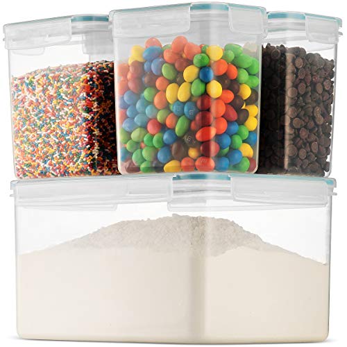 Product Cover Komax Biokips [set of 5] Dry Food Storage Containers | Airtight Food Storage Containers with Lids | Sturdy Pantry Food Storage Set for Sugar, Flour & Baking Supplies | Dishwasher Safe & BPA-Free