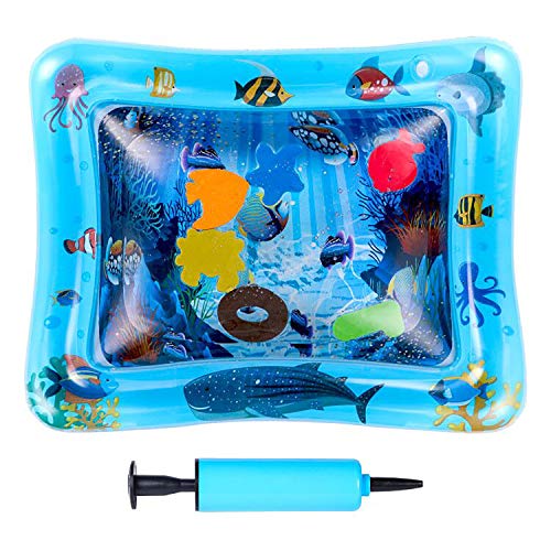 Product Cover Inflatable Tummy Time Water Mat for Baby, Fun Water Play Mat-Perfect Activity Play Center Promotes Infant Visual Stimulation, 26