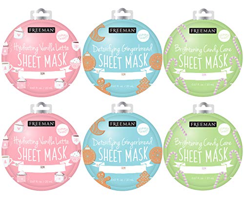 Product Cover Freeman Holiday Ornament Sheet Masks (Pack of 6) - Nourishing, Relaxing, Scented!