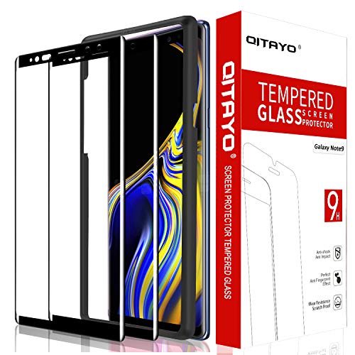 Product Cover [2 Pack] QITAYO Screen Protector for Samsung Galaxy Note 9, [HD Clear] [Bubble-Free][Case Friendly] Tempered Glass Screen Protector Compatible with Samsung Galaxy Note 9