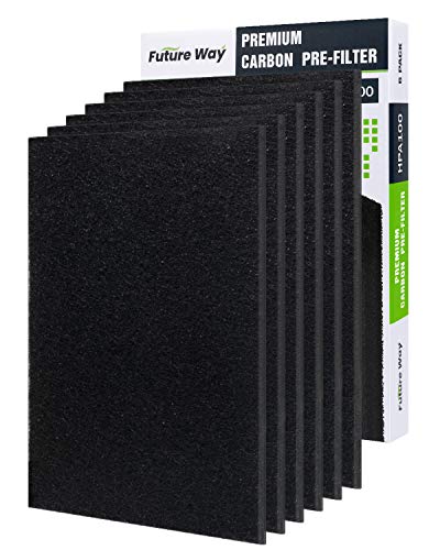 Product Cover FutureWay HPA100 Precut Carbon Pre Filters 6 Pack Compatible with Honeywell HPA100, HPA094, and HPA090 Air Purifier, Premium Odor-Reducing Pre-Filter for HB Air Cleaner