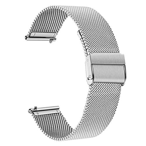 Product Cover for Samsung Galaxy Watch 42mm / Active 2 40mm 44mm Bands, TRUMiRR 20mm Mesh Woven Stainless Steel Watchband Quick Release Strap Bracelet for Garmin Vivoactive 3/3 Music, TicWatch E/2