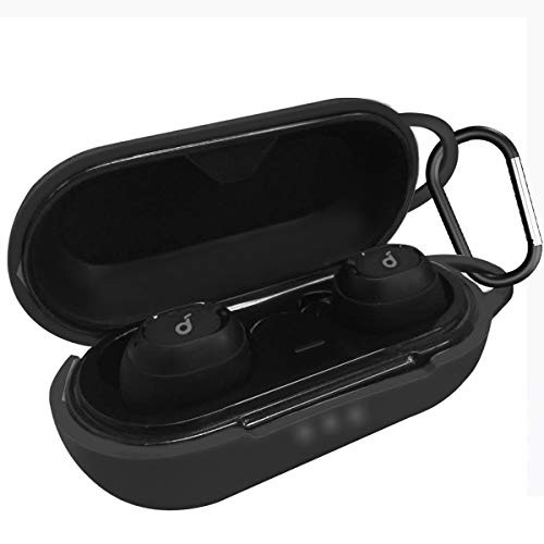 Product Cover Compatible with Anker Soundcore Liberty Neo Wireless Earphones Case,Shockproof, Drop-Proof，Loss-Proof, All-Round Protection WERONE Headphone Cover with Keychain(Black)