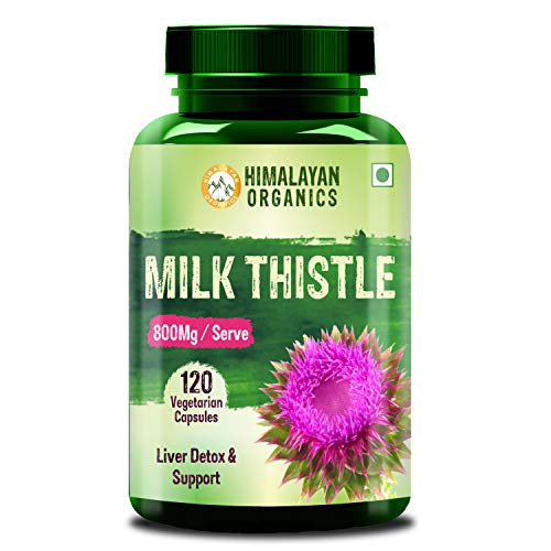 Product Cover Himalayan Organics Milk Thistle Extract Silymarin 800mg - 120 Veg Capsules (1)