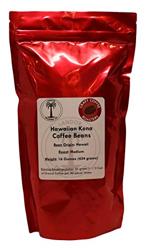 Product Cover Hawaiian Kona Coffee - 1 Pound - Medium Roast - Whole Bean