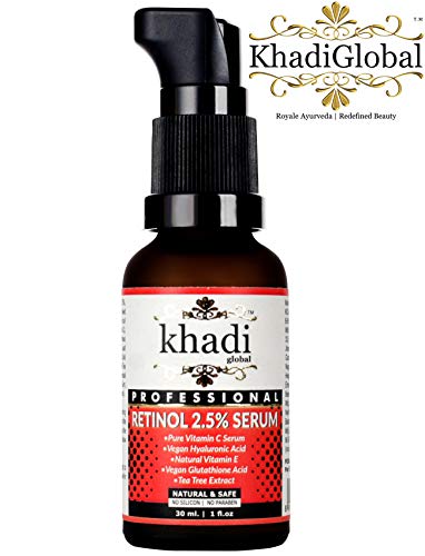 Product Cover Khadi Global Retinol Deep Wrinkle Repair Serum With Vitamin C Serum, Vegan Glutathione, Vitamin E & Tea Tree Extract Anti-Wrinkle Serum, Best Retinol Serum