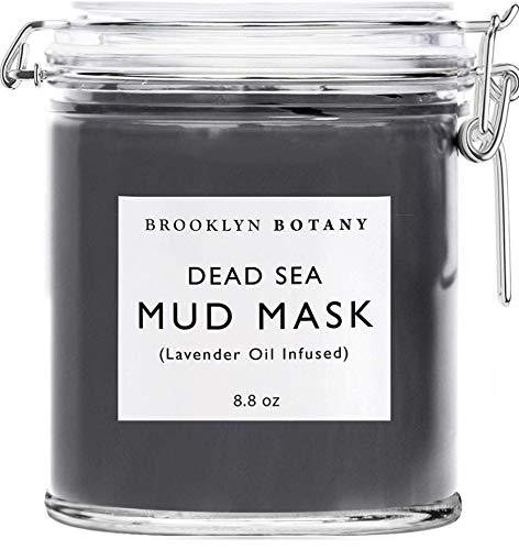 Product Cover Brooklyn Botany Dead Sea Mud Mask - Infused With Lavender Oil - Facial Mask for Acne and Oily Skin, Pore Minimizer, Blackhead Remover, For Face and Body - 10 oz