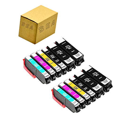 Product Cover SEA Remanufactured Ink Cartridge Replacement for Epson 273XL 273 XL T273XL for Expression XP800 XP820 XP810 XP610 XP620 XP520 XP600 (4 Black,2 Photo Black,2 Cyan,2 Magenta,2 Yellow)