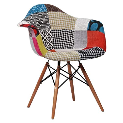 Product Cover RedOAK Kevin Patchwork Fabric DAW Accent Chair for Living Room/Dining/Study