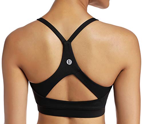 Product Cover RUNNING GIRL Strappy Sports Bra for Women Sexy Open Back Medium Support Yoga Bra with Removable Cups
