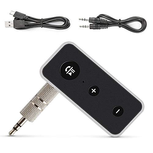 Product Cover Alliebe Bluetooth 5.0 A2DP Receiver/Car Kit, Portable Wireless Audio Adapter 3.5mm Aux Stereo Output Built-in Microphone for Music Home Hi-fi System Speaker Headphones Hands-Free Car Kit