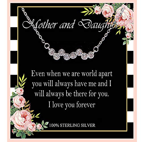 Product Cover Mother and Daughter Necklace, Sterling Silver Necklace, Mom Necklaces for women, Mom and Daughter Necklace, Mother Daughter Jewelry, Mother Daughter Necklace, Mother's Day Gift, Birthday Gifts